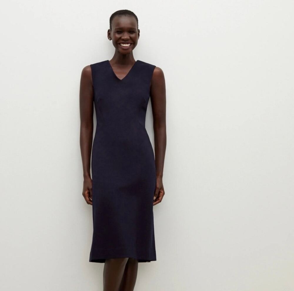 MM Lafluer Evelyn Dress Galaxy Blue Women’s 8 NWT Sheath Professional - Picture 1 of 12